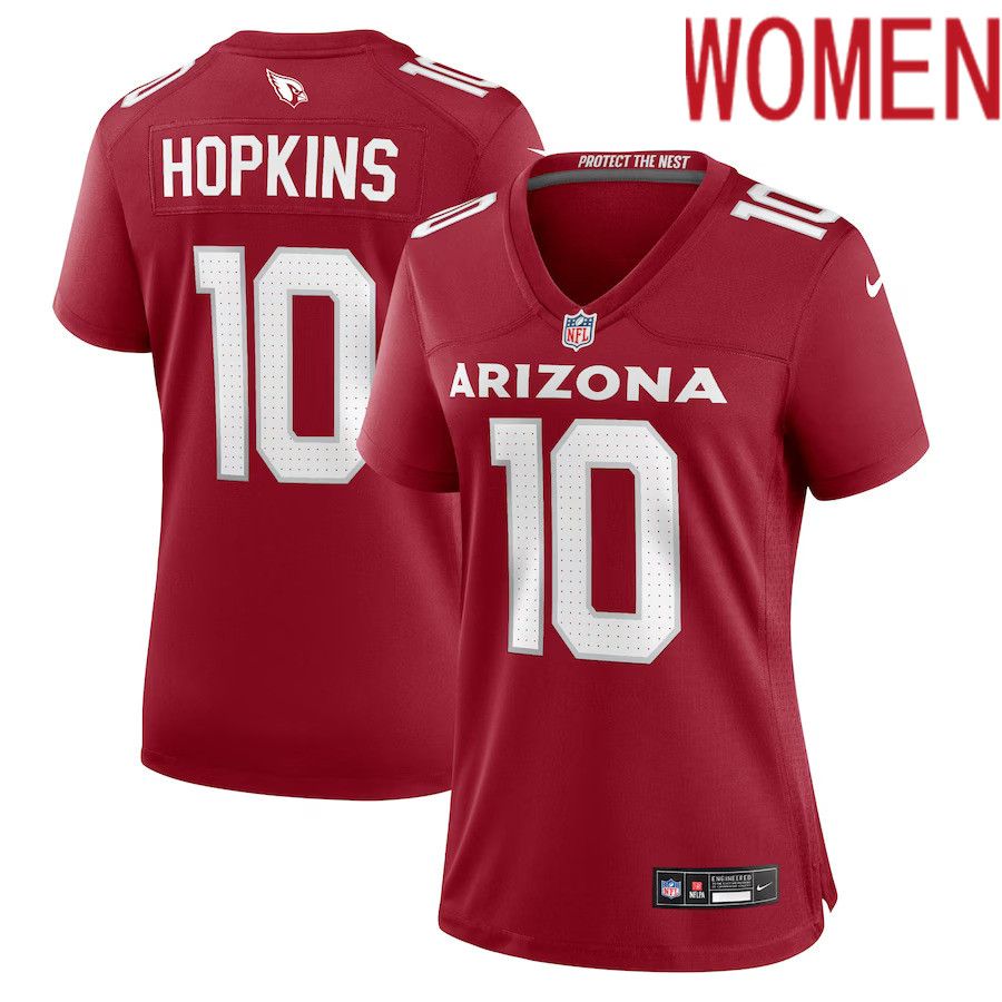 Women Arizona Cardinals #10 DeAndre Hopkins Nike Cardinal Game Player NFL Jersey->customized nfl jersey->Custom Jersey